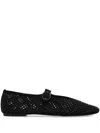 Kurt Geiger Embellished Mayfair Ballet Flats In Black