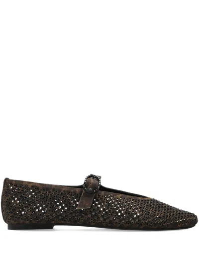 Kurt Geiger Mayfair Ballet Flats In Brown