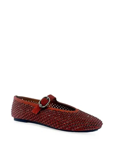 Kurt Geiger Mayfair Ballet Flats Wine In Brown