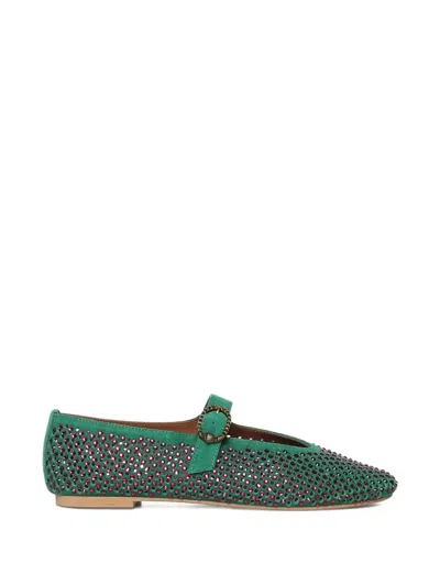 Kurt Geiger Mayfair Buckle-embellished Ballet Flats In Multi
