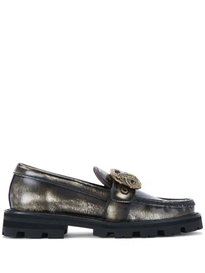 Kurt Geiger Mayfair Chunky Loafers In Blk/white