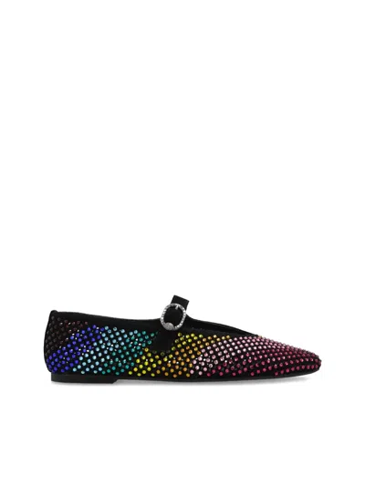 KURT GEIGER MAYFAIR CRYSTAL-EMBELLISHED BALLET FLATS