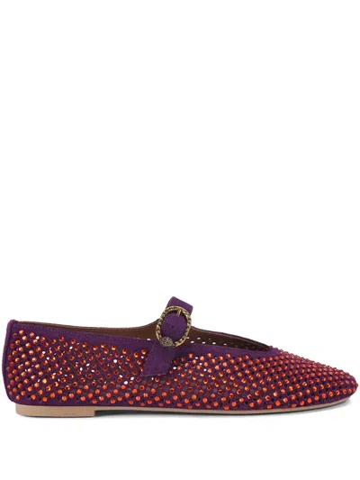 Kurt Geiger Mayfair Crystal-embellished Ballet Flats In Multi