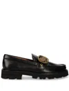 Kurt Geiger Leather Mayfair Loafers In Black