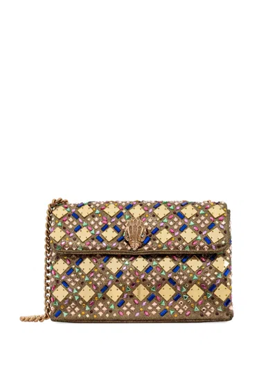Kurt Geiger Medium Kensington Crossbody Bag In Gold