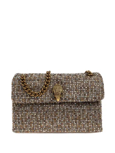 Kurt Geiger Medium Kensington Crystal-embellished Chain Bag In Neutral