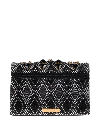 Kurt Geiger Medium Kensington Jewel-embellished Clutch Bag In Black