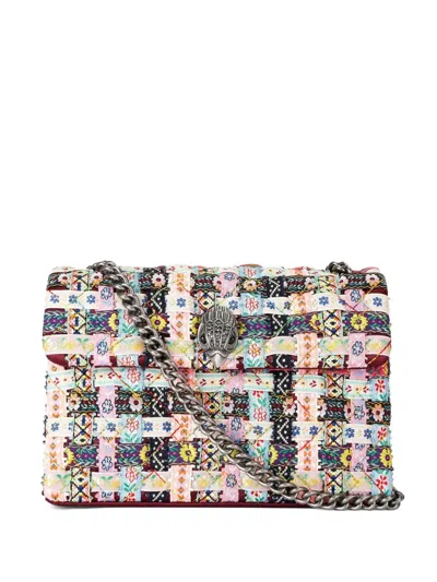 Kurt Geiger Medium Kensington Patchwork Shoulder Bag In Black