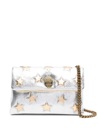 Kurt Geiger Medium Kensington Star Crossbody Bag In Silver