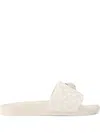 Kurt Geiger Meena Eagle Quilted Slides In Neutrals