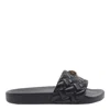 Kurt Geiger Meena Eagle Slide Sandals In Black