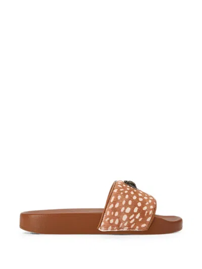 Kurt Geiger Meena Eagle Slides In Brown