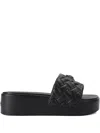 Kurt Geiger Meena Eagle Platform Slides In Black