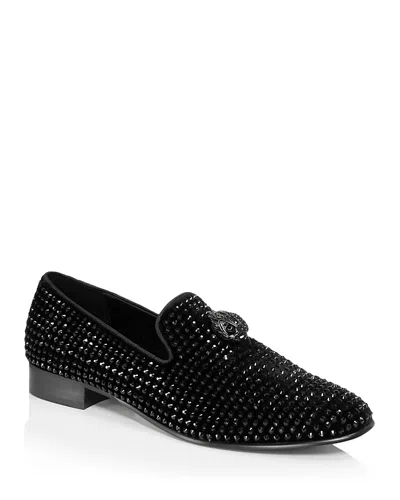 Kurt Geiger Men's Ace Studded Slip On Loafers In Black