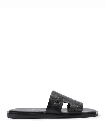 Kurt Geiger London Bond Cutout Slide Sandal In Gray