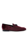 Kurt Geiger London Hugh 2 Velvet Loafer In Red