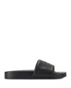 Kurt Geiger Stacked Logo-embossed Slides In Black