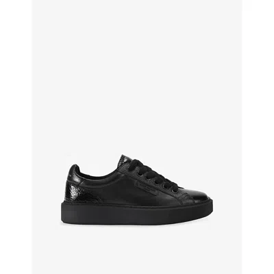 Kurt Geiger Mens Black Albion Leather Trainers Eur 45 / 11 Uk