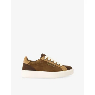 KURT GEIGER MENS TAN COMB ALBION SUEDE TRAINERS EUR 43 / 9 UK