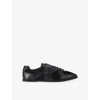 Kurt Geiger Mens Black Eldon Leather And Suede Trainers Eur 43 / 9 Uk In Black