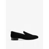 Kurt Geiger Mens  London Ace Slip-on Flat Velvet Loafers In Blk/other