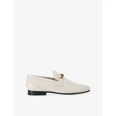 Kurt Geiger London Croc-embossed Leather Alton Loafers In White