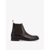 Kurt Geiger Mens Sloane Leather Chelsea Boots Dark Brow In Dark Brown