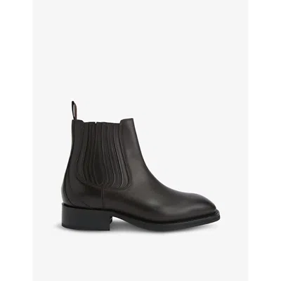 Kurt Geiger Mens Kemp Leather Chelsea Boots Brow In Brown