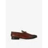 Kurt Geiger Mens Tan Alton Croc Leather Loafers Eur 45 / 11 Uk