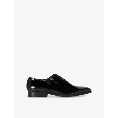Kurt Geiger Mens Black Logan Patent-leather Oxford Shoes Eur 41 / 7 Uk
