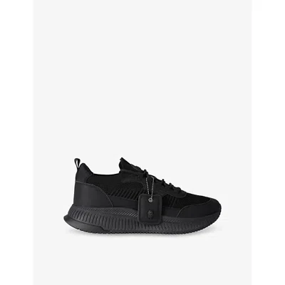 Kurt Geiger Mens  London Manor Woven Trainers In Black