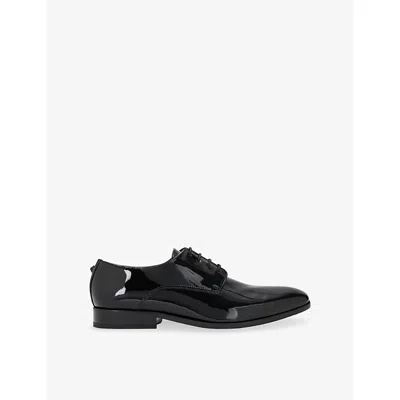 Kurt Geiger Mens Logan Patent-leather Derby Shoes Black Eur 46 / 12 Uk
