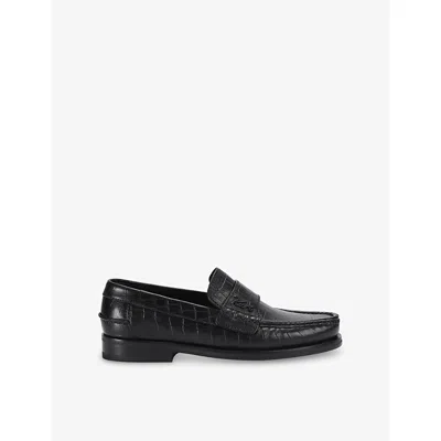 Kurt Geiger Mens Lombard Leather Loafers Black Eur 41 / 7 Uk
