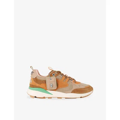 Kurt Geiger Mens Tan Comb Kurt Runner Suede Trainers Eur 42 / 8 Uk In Brown