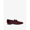 Kurt Geiger London Hugh 2 Velvet Loafer In Burgundy