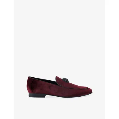 KURT GEIGER MENS HUGH VELVET LOAFERS WINE EUR 43 / 9 UK