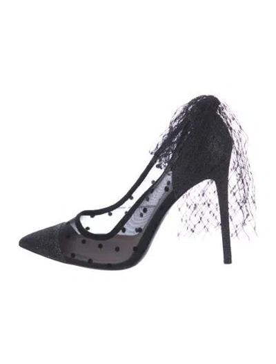 Pre-owned Kurt Geiger Mesh Glitter Accents Pumps In Multi
