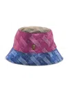 Kurt Geiger Metallic Denim Bucket Hat In Multi