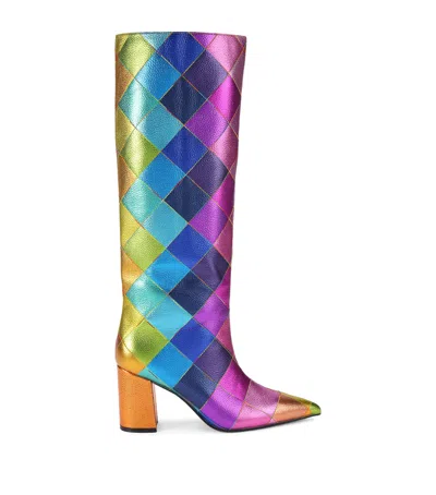 KURT GEIGER METALLIC REGENT KNEE-HIGH BOOTS
