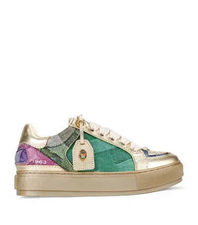 Kurt Geiger Metallic Southbank Tag Sneakers In Multi