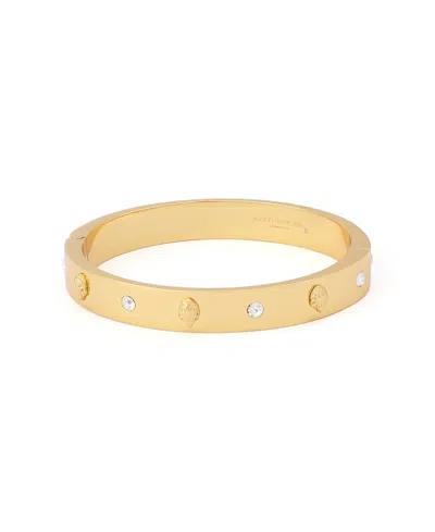 Kurt Geiger Michael Michael Kors Gold-tone Brass Glass Crystal Signature Eagle Bangle Bracelet In Yellow