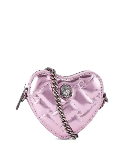Kurt Geiger Micro Heart Crossbody In Pink