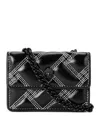 Kurt Geiger Micro Kensington Contrast Stitching Crossbody Bag In Charcoal