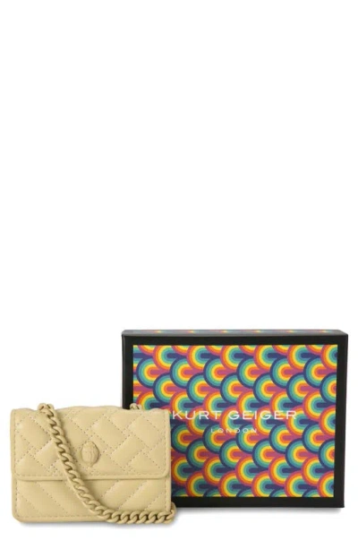 Kurt Geiger Kensington Micro Crossbody In Natural