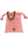 Kurt Geiger Micro Kensington Quilted Purse In Pink