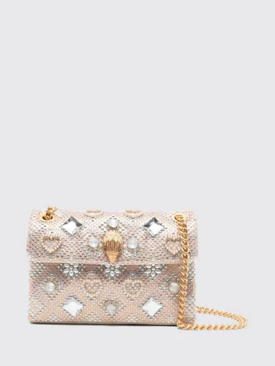 Kurt Geiger London Kensington Mini Suede Bag With Rhinestones In Red