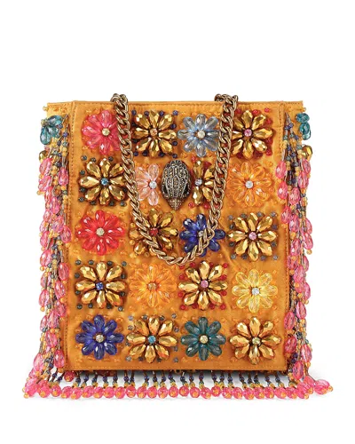 Kurt Geiger Mini Beaded Tote In Multi