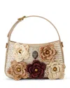 Kurt Geiger Mini Bond Shoulder Flower Bag In Open Beige