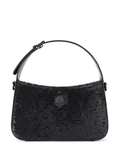 Kurt Geiger London Bond Leather Shoulder Bag In Black