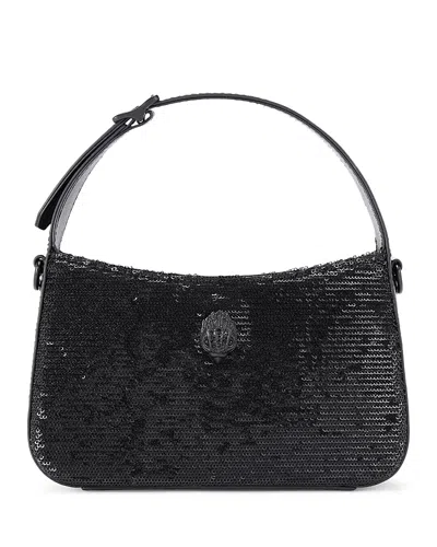 Kurt Geiger London Bond Leather Shoulder Bag In Black